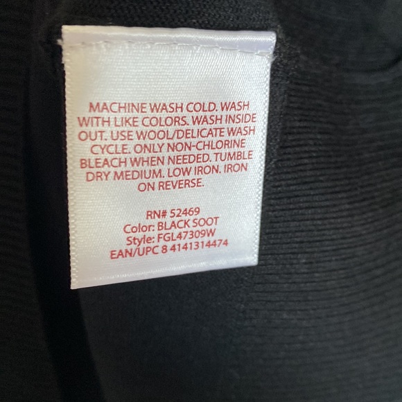 Black sweater with pretty beaded detail at neckline - Picture 5 of 5